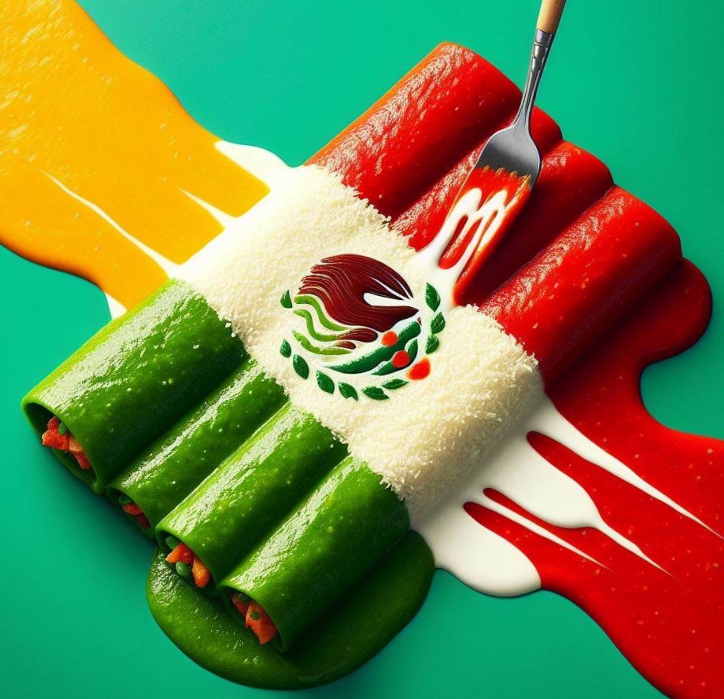 🇲🇽🌯🎉 Southwestern Culinary Special: Red and Green Enchiladas – A Fiesta of Colors! 🎉🌯🇲🇽